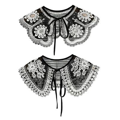 Women Lace Collar Decorative Spread False Collar Hollow Out Collar DIY