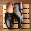 Men Slip On Dress Office Wedding Pointed Toe Leather Luxury Italian Formal Party Hj65 for Adult Men Suitable for Daily Wear