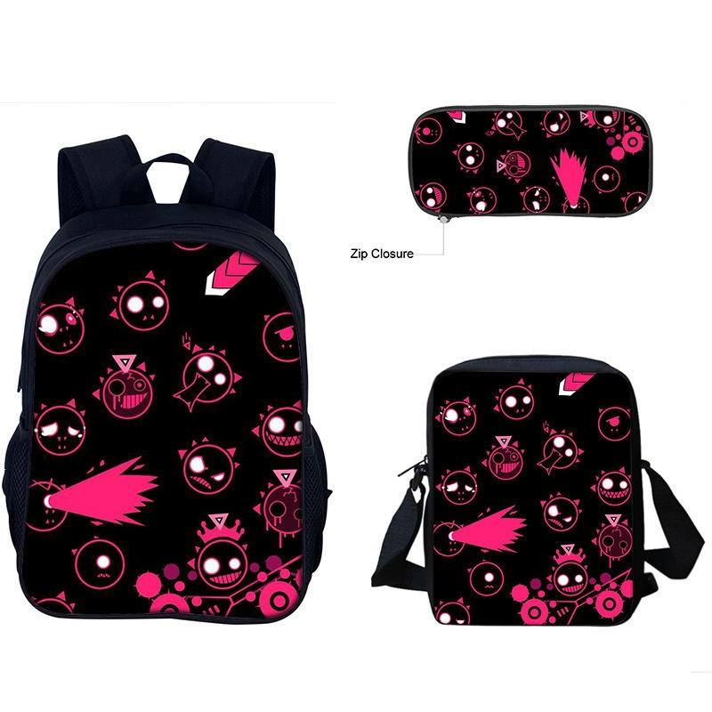 Just Shapes&Beats Kids Backpack Set 3-Piece for School Students Lightweight Ergonomic Large Capacity Fun Pattern