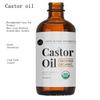 Organic Castor Oil 60ML for Eyelashes Eyebrows Hair Growth, Hexane-Free Cold Pressed, Promotes Thickness