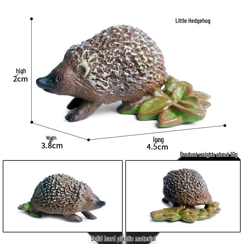 Realistic Jungle Animal Model: Hedgehog, Mouse & Badger Toy