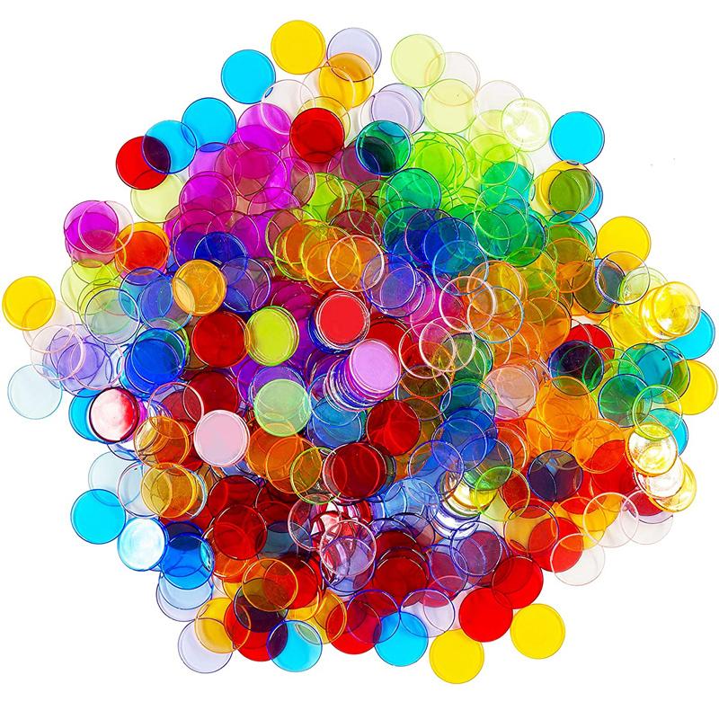 1000/500Pcs Montessori Learning Rsources Transparent Counting Chips 19Mm Educational Games For Children Classroom Supplies