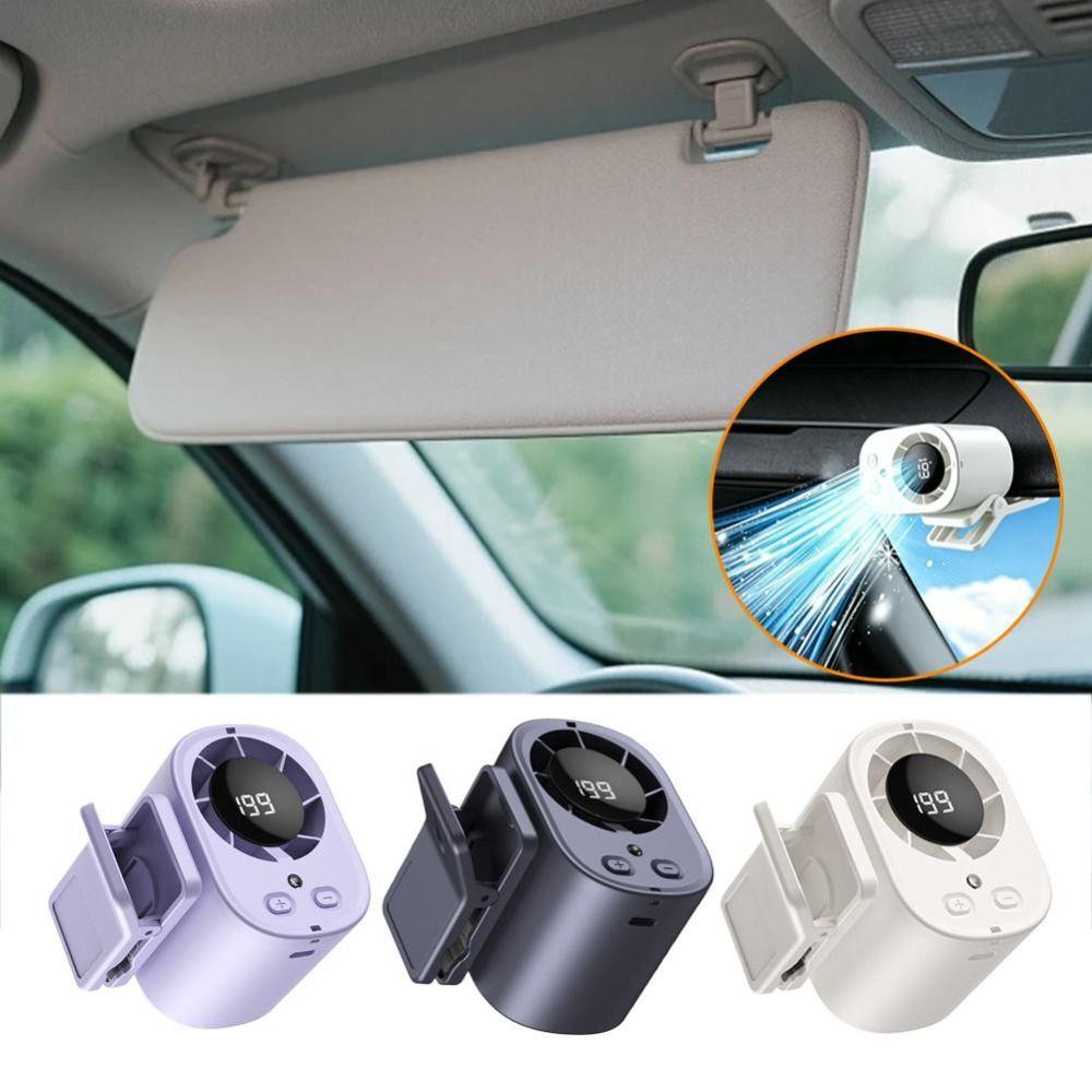 USB Charging Clip on Fan High-Speed Waist Clip Fan New Neck-mounted Handheld Mini Fan Car Use