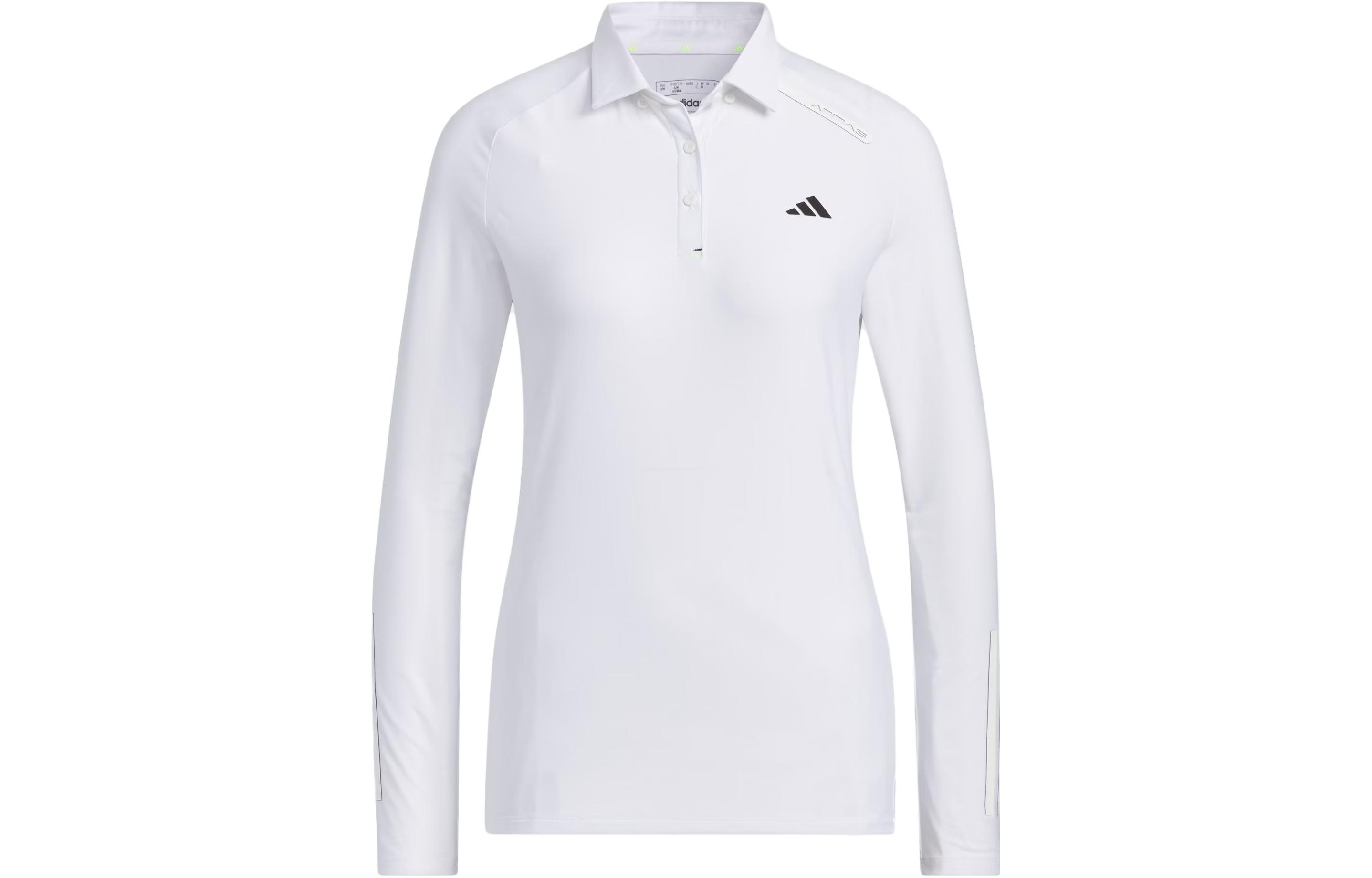 Adidas Polo Shirts Women s White Polo Collar Moderate Straight Fit HZ6107 XXL