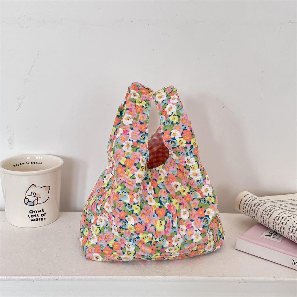 

Literary Floral Wrist Bag Casual Small Item Pouch Portable Printing Handbag Travel Style2