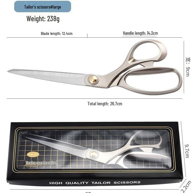 Japanese Retro Tailor Scissors: Stainless Steel, Large, Labor-Saving, Handmade Fabric Cutting Scissors