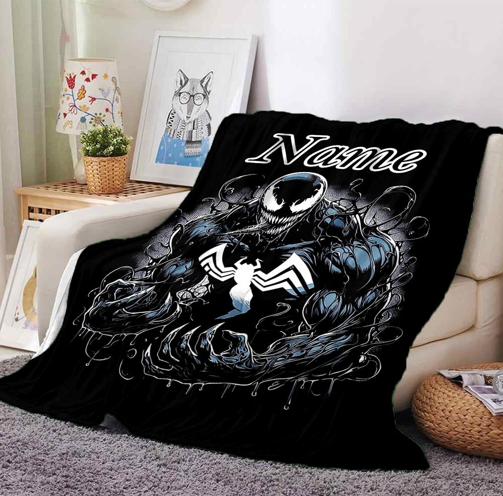 Custom Name Carnage Flannel Blanket Throw Blanket Soft Warm Sofa Bed Decor Unique Gift
