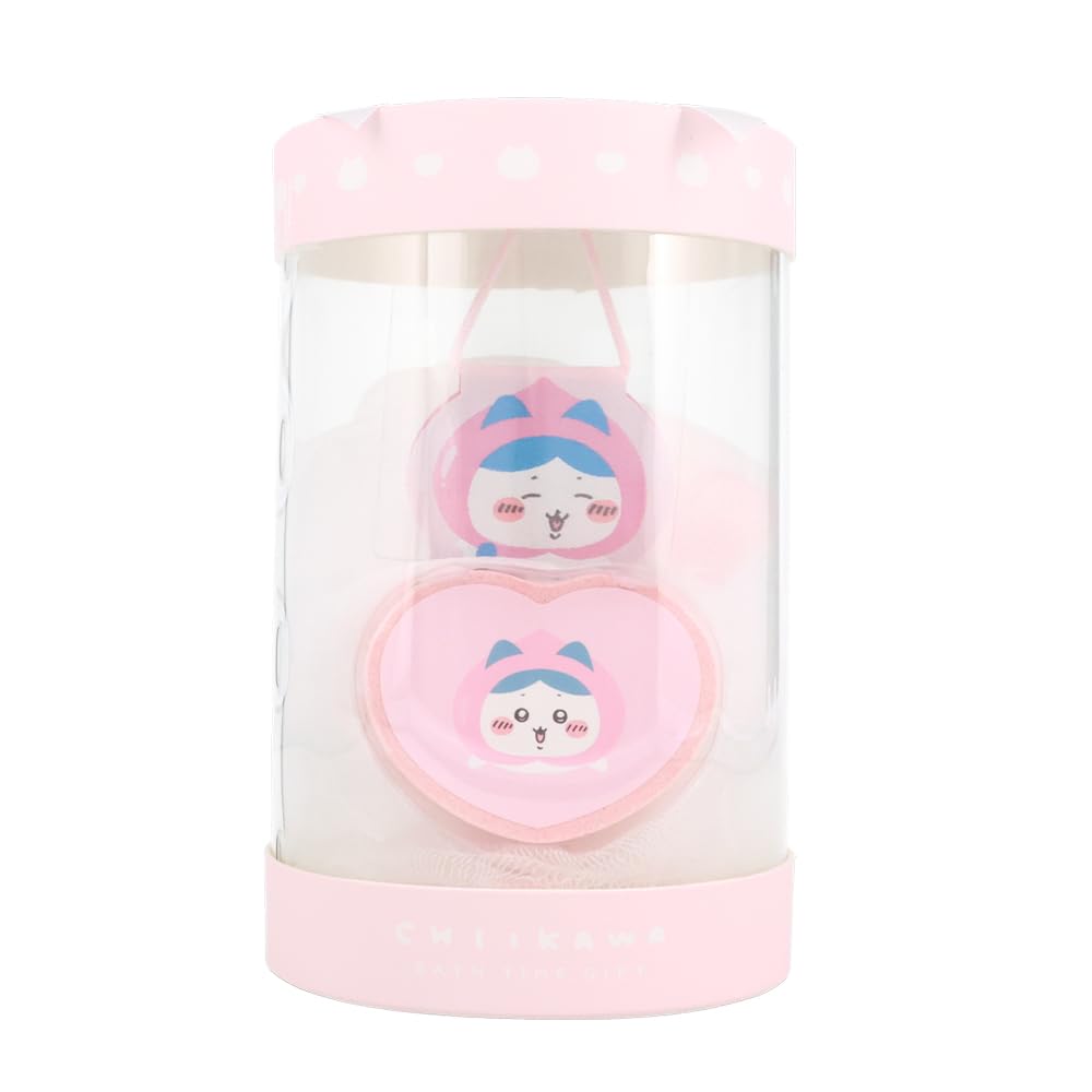 Chiikawa Bathtime Gift Bath Sponge Bath Fizz Peach Series Bath Additive Shobido Original Design Peach Set & - - (Hachiware/White Scent)