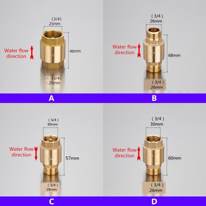 652F Industrial 6 Inch Thickened Brass Check Valves Easy Threaded Connection For Secure Fluid Control Air and Liquid Systems