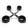 Adult Plush Handcuff & Foot Cuff Restraint Set with Cross Buckle