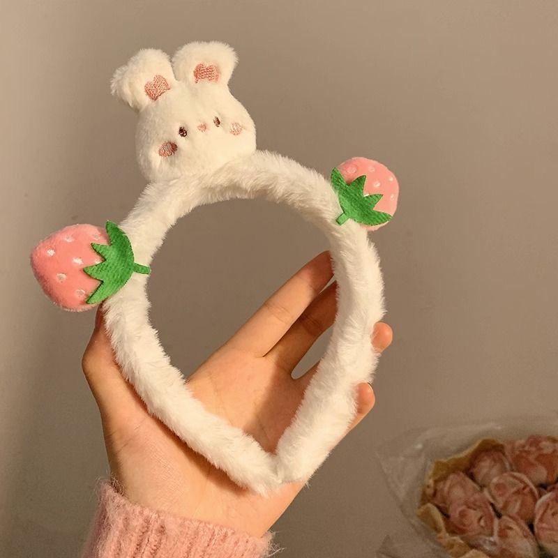 Cartoon Plush Headband: Cute Hair Accessory for Women & Kids, Perfect for Face Washing