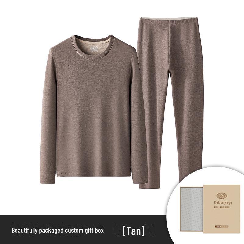 Set dámského termoprádla z hedvábné vlny – jednobarevné, plus sametové, husté na podzim/zimu.