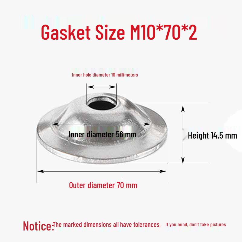304 Stainless Steel Washer Set: Bowl Mat Gasket, Straw Hat Washer, Horn Foot Cup, Floor Sleeve, Recessed Screw Decoration