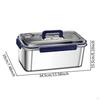 Stainless Steel Lunch Box Food Container Rectangle Stackable Lightweight Refrigerator Storage