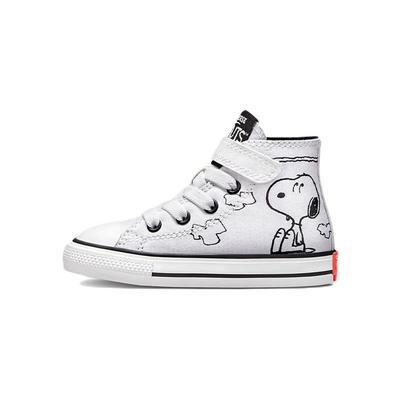 Peanuts X Chuck Taylor All Star High Top Lässige Canvas-Schuhe Babysneakers Weiß Schwarz A01868C