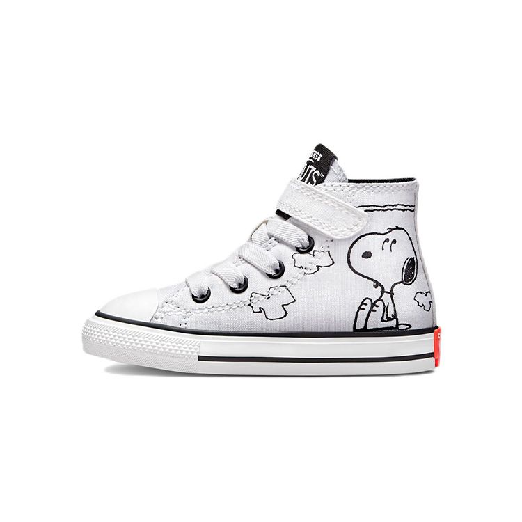 Converse Peanuts X  Chuck Taylor All Star High Top Casual Canvas Shoes Baby Sneakers White Black A01868C