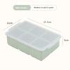 4/6/8 Grid Ice Cube Tray Silicone Ice Cube Moulds  Pot Base Packaging Box With/Without Lids Reusable Square Ice Cube Mould