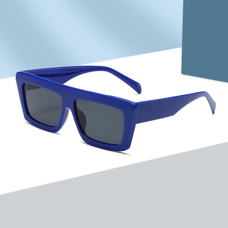 Fashion Square Sunglasses Woman Brand Designer Sun Glasses Vintage Men Small Frame One Piece Trend Goggles Yellow Eyewear