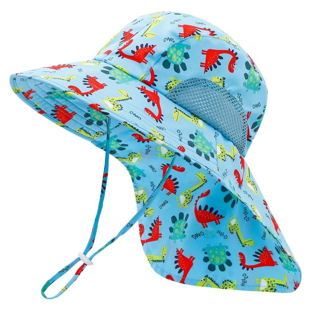 

Breathable Mesh Panels Boys Sunshade Shawl Cap Rainbow Folding Girls Sun Hat Spring Style 3
