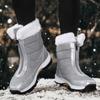 High-top Women's Snow Boots Non-slip Winter Outdoor Hiking Camping Plush Boots Warm Walking Hiking Shoes