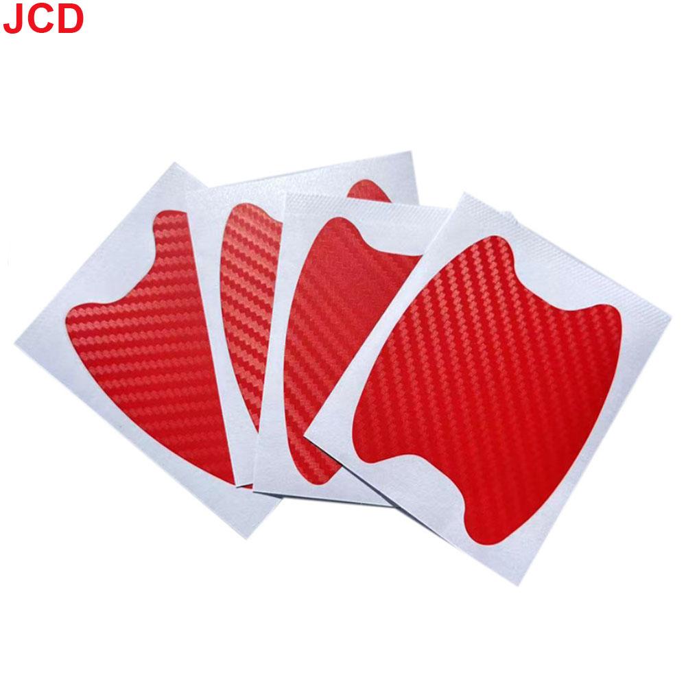 4Pcs/Set Car Styling Mouldings Sticker Car Door Sticker Carbon Fiber Scratches Resistant Cover Auto Handle Protection Film Parts