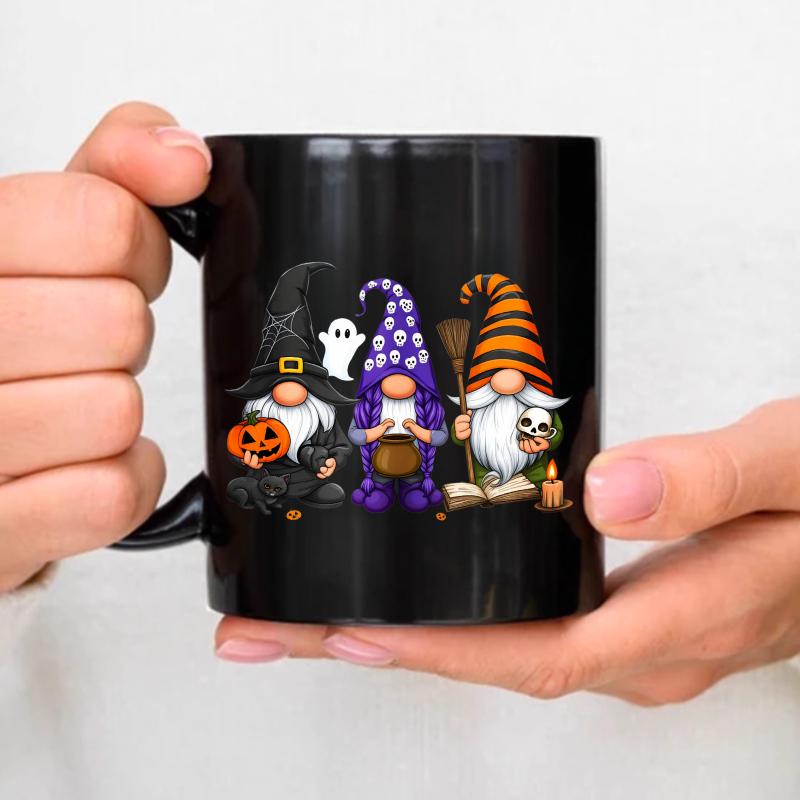 Halloween goblin mugs, black witch, ghost and wizard goblin designs, suitable for Halloween party decorations and gift ideas чёрный