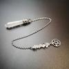 Cross Border  Clear Crystal Fashion Five Point Star Charm Pendulum Pendant Jewelry Tibetan Silver Creative Ornament