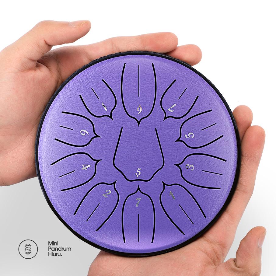 Hluru Glucophone Stahlzungentrommel 6 Zoll 11 Töne Trommeln D5 Ätherische Trommel Für Anfänger Handpan Musikinstrumente