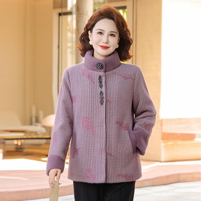 Jacket Autumn and Winter New Women's Imitation Mink Velvet Jacket Piled and Thickened for Mid-winter Outer Wear