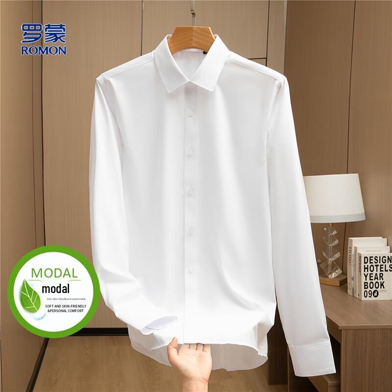 Romon Men s Modal Blend Long-Sleeve Business Shirt