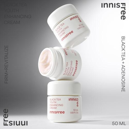innisfree Black Tea Youth Cream 50ml - Genuine Moisturizing Moisture Elasticity Shiny Moisturizing Aging Care Black Tea