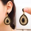 European and American Jewelry, Water Drop-shaped Retro Earrings, Rice Beads, Hot-selling Earrings, Ethnic Style, Exotic Style