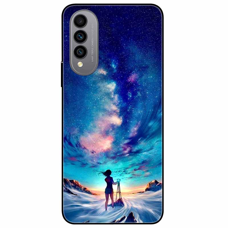 Pentru Wiko T50 Carcasă T 50 4G Huse TPU Silicon Negru Carcasă Lună Înstelată pentru Wiko T50 Carcasă WikoT50 Rezistentă la Șocuri Moale Desene Animate 6.6''