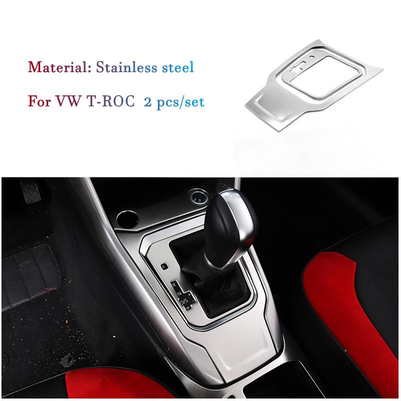 Stainless steel Inside Door Handle Bowl Cover Trim Frame Decoration For Volkswagen T-Roc TROC 2017-2022 Inner Car Accessories