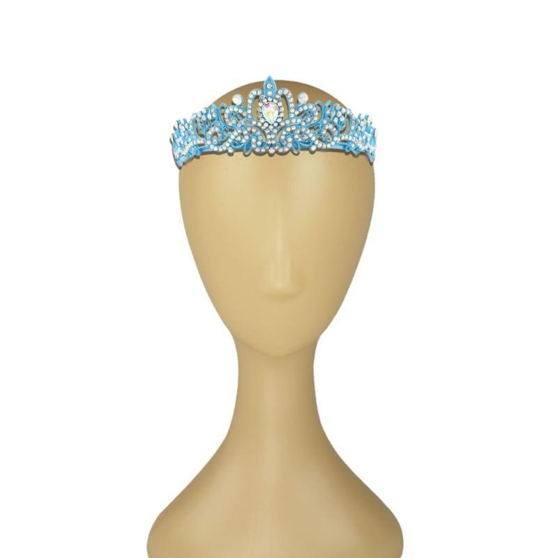 Fashionable 2pcs Rhinestones Tiaras Headband and Sash Hairpiece Hair Accesories for Women’s Birthday Party Accessories