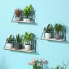 Simple Style Wall Mounted Shelves Wall Decoration Bedroom Storage Basket Wall Rack Organizers