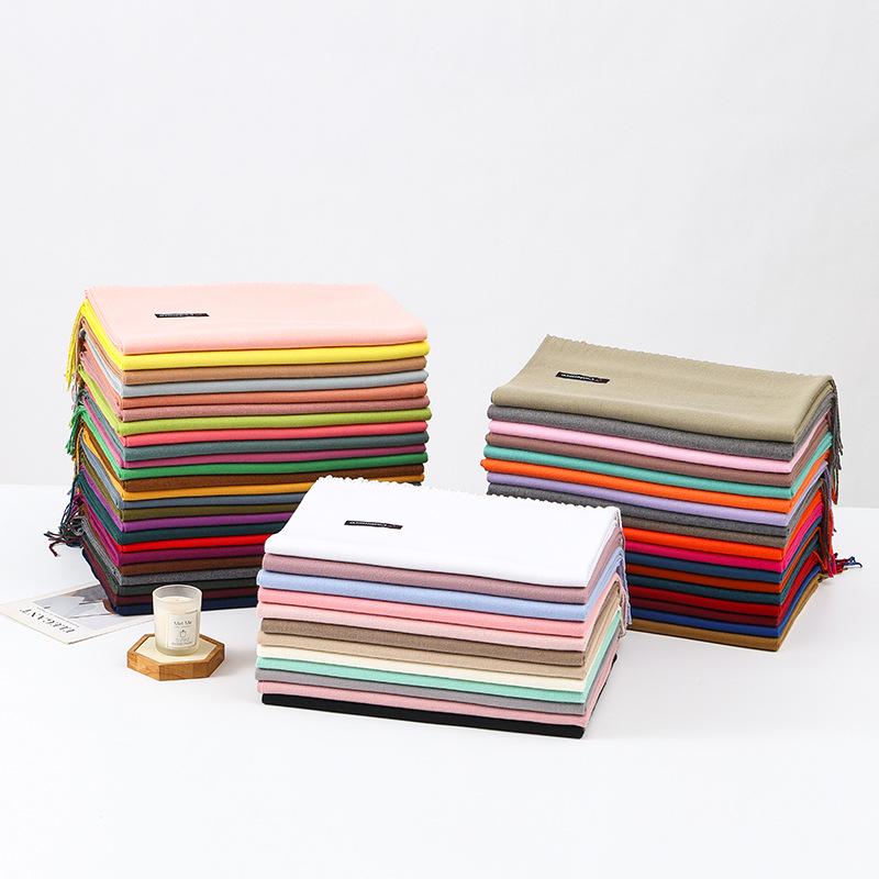 Damen Herbst/Winter Kaschmirwollschal - Koreanischer Stil Uni Rot