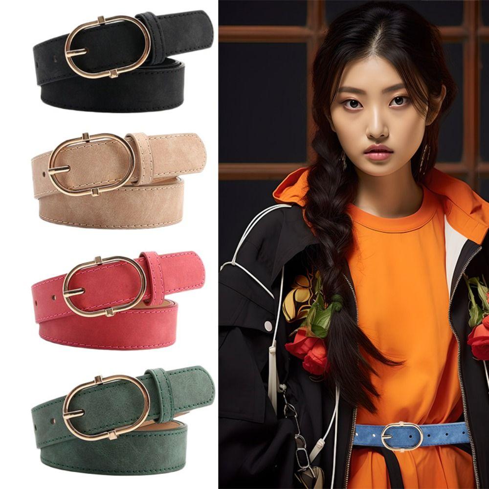Dornschließe Wildleder Gürtel Luxus Design Taillenband Mode Business Taillengürtel Für Damen