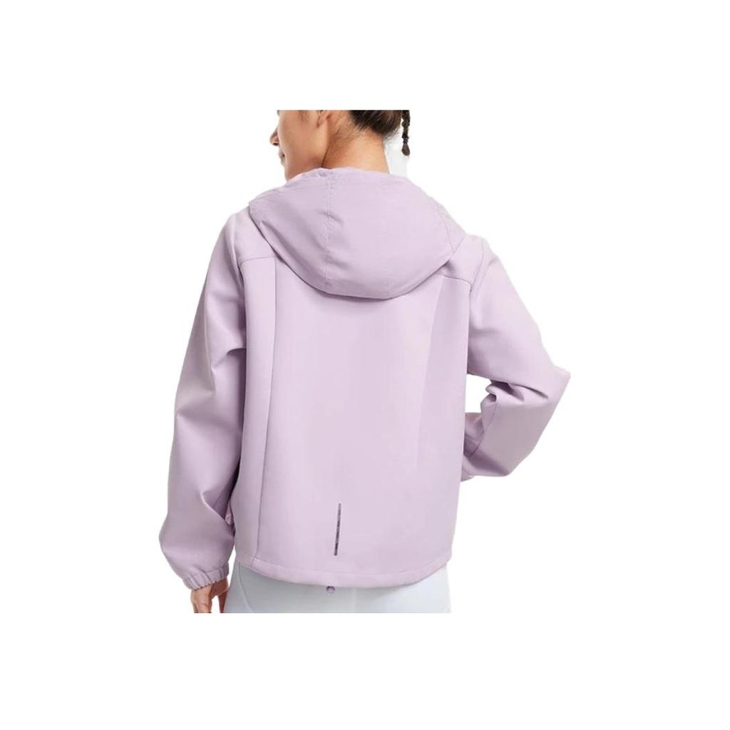 Li Ning Laufserie Einfarbige Reflektierende Sport-Windjacke Damen Oberbekleidung Lila AFDSA26-3