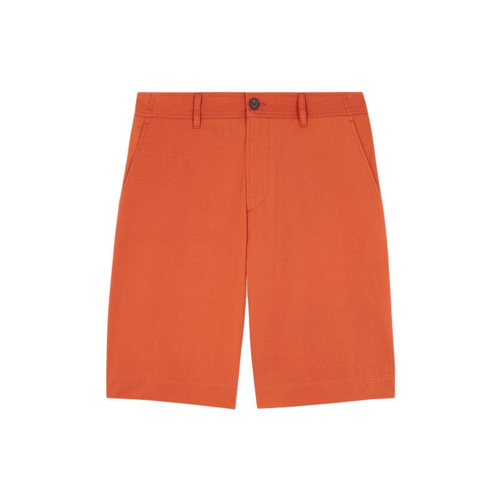 Maison Kitsune SS24 Solid Color Cotton Beach Casual Shorts Men Shorts Orange MM01402WW0074-P674