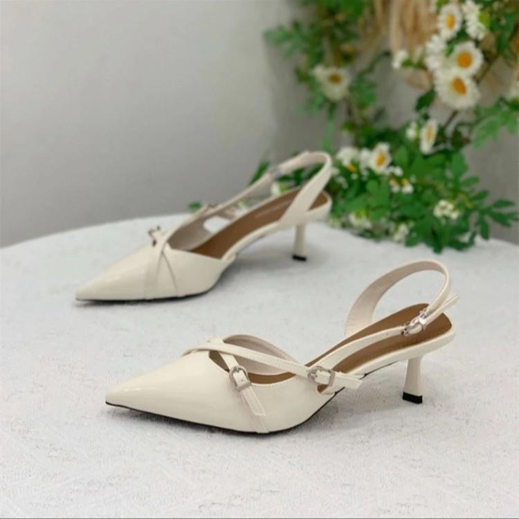 Fashion 2025 New Spring and Summer High-End French Style Beautiful and Non-Tiring Pointed Toe Fashion High-Heeled Sandals for Women