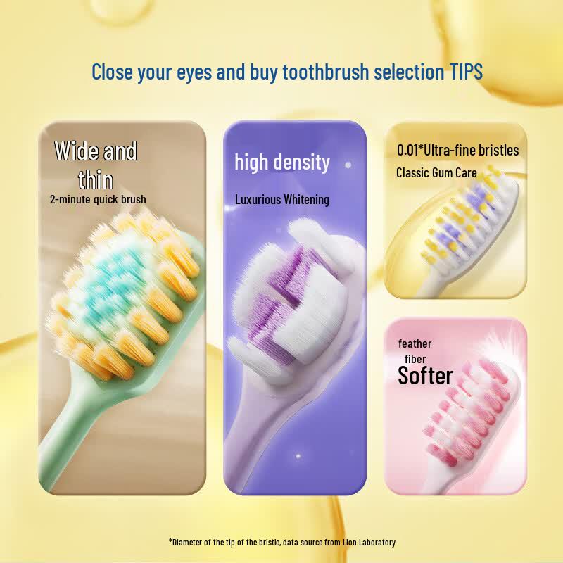 LION 0.01mm Gum Care Toothbrush 3-Pack