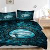 3pcs Egyptian Eye of Horus Decorative Bedding Set - Includes One Quilt Cover and Two Pillowcases (No Core) - Perfect for Bedroom and Guest R