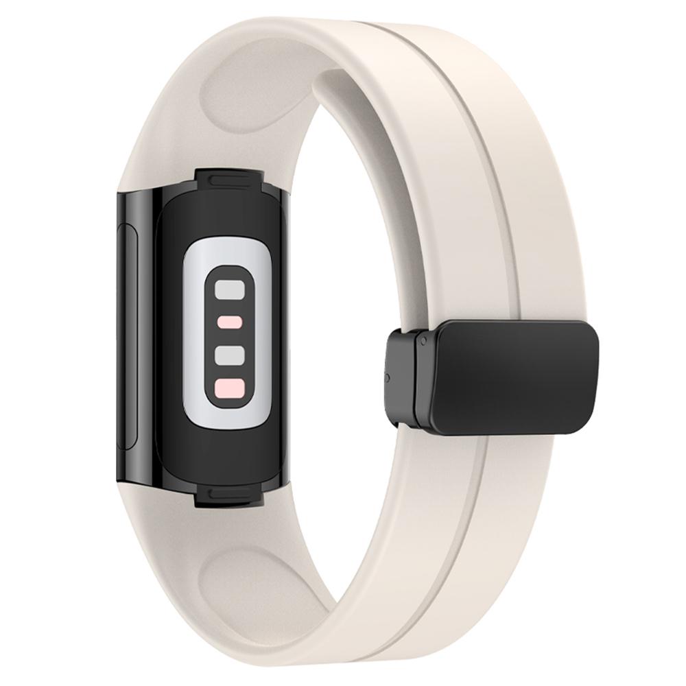 Pro Fitbit Charge 5/Charge 6 Řemínek k hodinkám Magnetický silikonový pásek