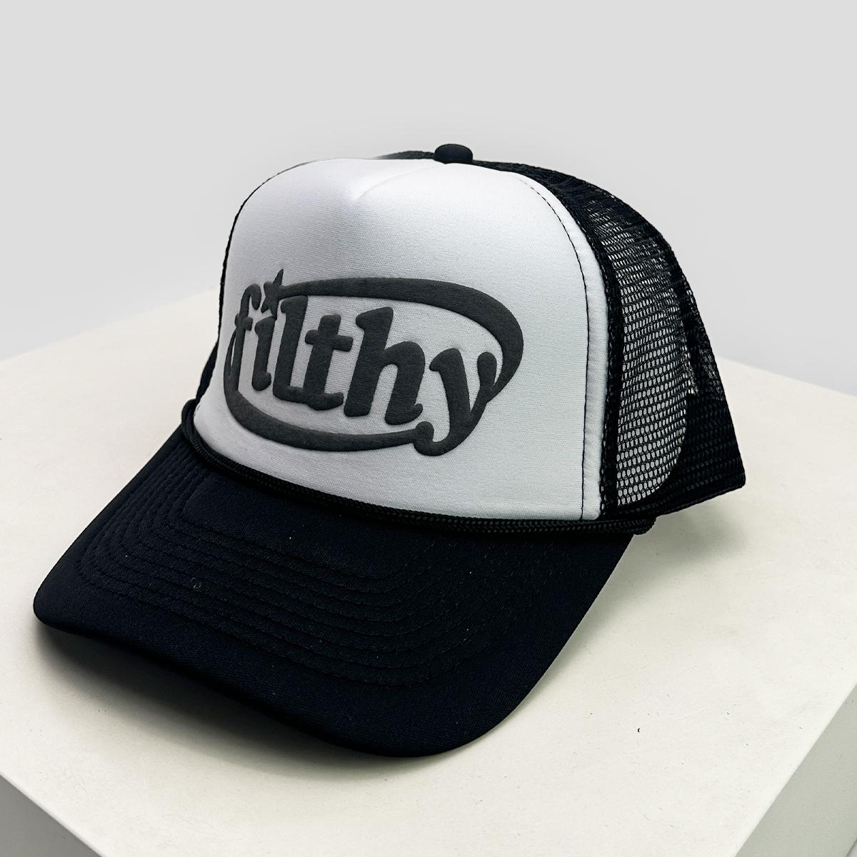 New Unisex Color Block Filthy Letters Baseball Hats Sunshade Color Block Breathable Personal Trucker Caps Versatile Mesh Fashion 52-60cm
