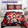 Czech Republi Football Printed Bedding 3 Piece Set Cozy Breathable Bed Cover Set As Housewarming Holiday Gift