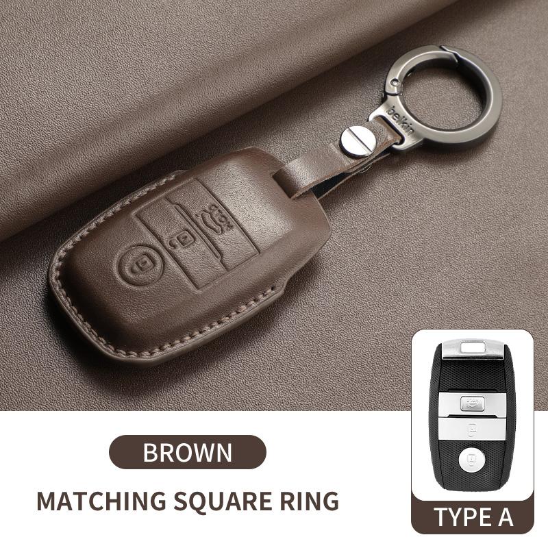 

Leather Car Key Case Cover Shell For Kia K3 K4 K5 K3S Kx3 Kx5 Soul Rio Sorento Ceed Sportage Car Key Shell Protecter Accessories
