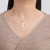 Xiaomi Mom Baby Clear Zircon Round Pendant Necklace Stainless Steel Gold Color Choker Fashion Family Jewelry Mother's Day Gift New In
