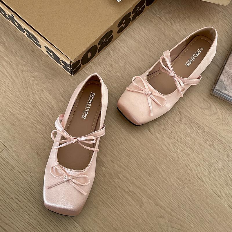 

Весенние туфли Мэри Джейн с бантом-бабочкой для женщин, удобные балетки на мягкой подошве для повседневной носки 35