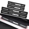 4Pcs Carbon Fiber Car Door Sill Protector Stickers for3 6 CX-5 CX-50 Door Entry Guard Anti-Scratch Decals
